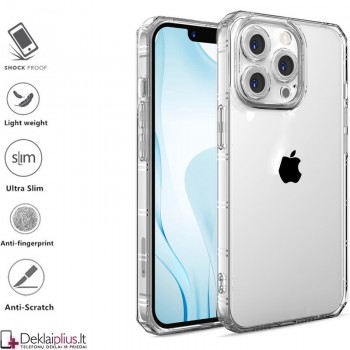 Silikoninis-Anti shock dėklas - permatomas  1.5 mm. (Apple Iphone 14 Pro)